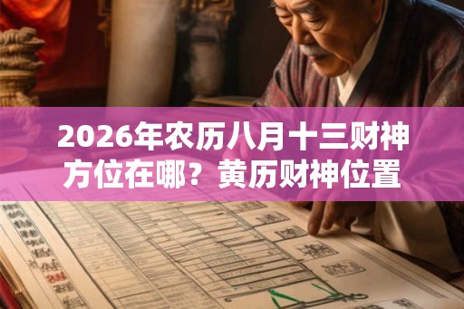 2026年农历八月十三财神方位在哪？黄历财神位置