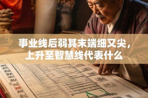 事业线后弱其末端细又尖，上升至智慧线代表什么