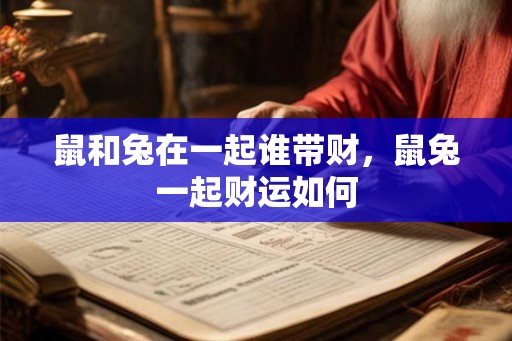 鼠和兔在一起谁带财，鼠兔一起财运如何