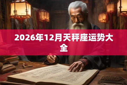 2026年12月天秤座运势大全