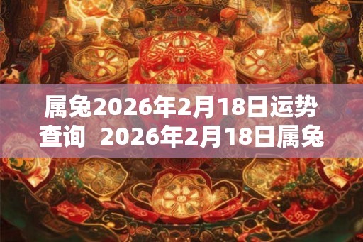 属兔2026年2月18日运势查询  2026年2月18日属兔人运势