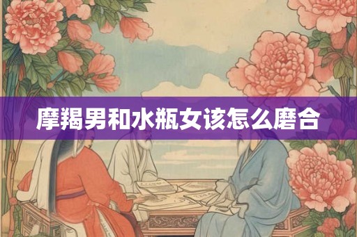 摩羯男和水瓶女该怎么磨合