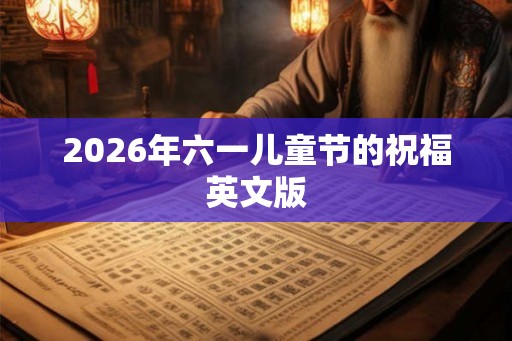 2026年六一儿童节的祝福英文版