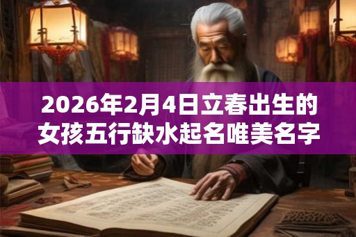 2026年2月4日立春出生的女孩五行缺水起名唯美名字