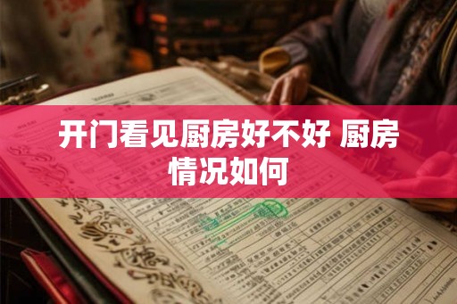 开门看见厨房好不好 厨房情况如何 开门看见厨房好不好 厨房情况如何