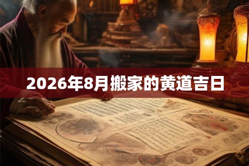 2026年8月搬家的黄道吉日