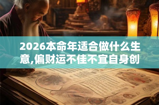 2026本命年适合做什么生意,偏财运不佳不宜自身创业