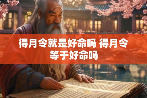 得月令就是好命吗 得月令等于好命吗 得月令就是好命吗 得月令等于好命吗