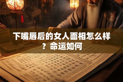 下嘴唇后的女人面相怎么样？命运如何
