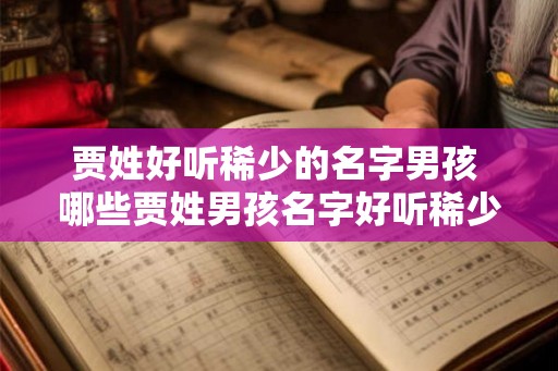 贾姓好听稀少的名字男孩 哪些贾姓男孩名字好听稀少