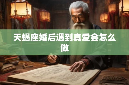 天蝎座婚后遇到真爱会怎么做