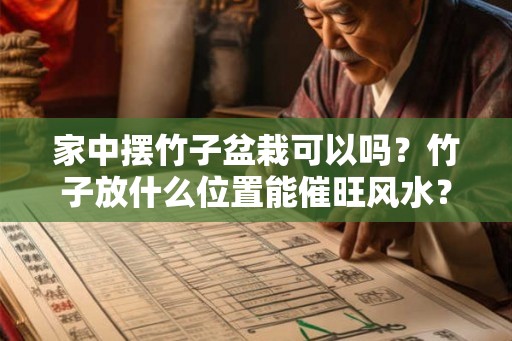 家中摆竹子盆栽可以吗？竹子放什么位置能催旺风水？
