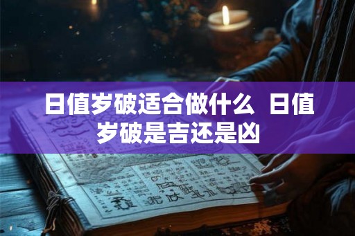 日值岁破适合做什么  日值岁破是吉还是凶