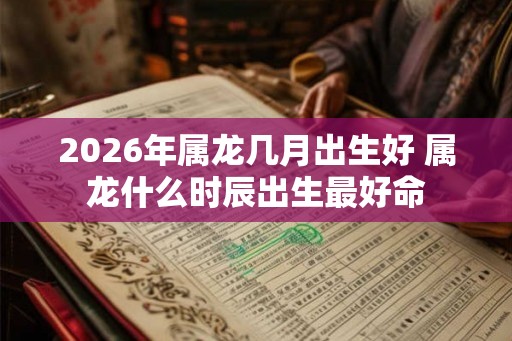 2026年属龙几月出生好 属龙什么时辰出生最好命