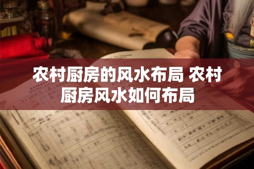 农村厨房的风水布局 农村厨房风水如何布局
