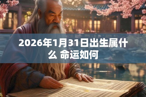 2026年1月31日出生属什么 命运如何