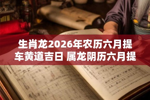 生肖龙2026年农历六月提车黄道吉日 属龙阴历六月提新车日子 生肖龙2026年农历六月提车黄道吉日 属龙阴历六月提新车日子
