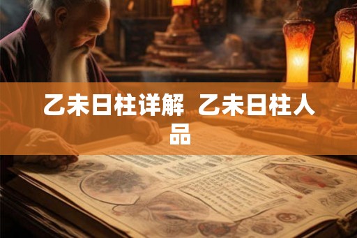 乙未日柱详解  乙未日柱人品