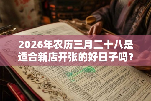 2026年农历三月二十八是适合新店开张的好日子吗？
