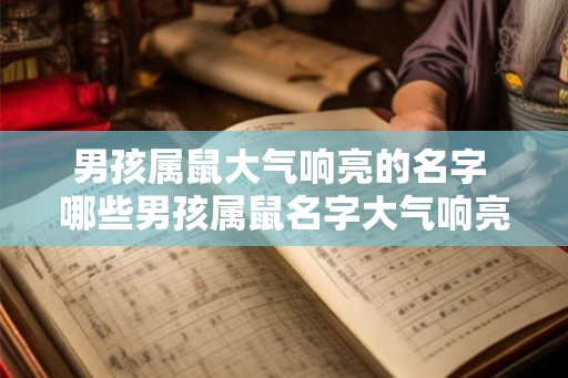 男孩属鼠大气响亮的名字 哪些男孩属鼠名字大气响亮