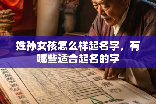 姓孙女孩怎么样起名字，有哪些适合起名的字