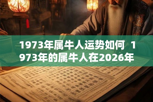 1973年属牛人运势如何  1973年的属牛人在2026年的运势