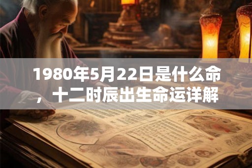 1980年5月22日是什么命，十二时辰出生命运详解