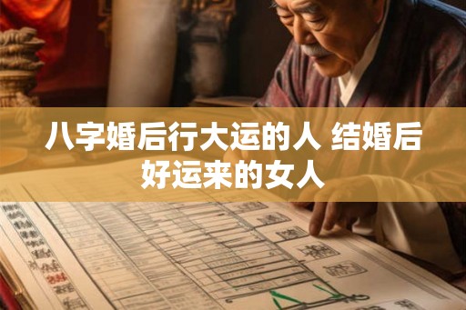 八字婚后行大运的人 结婚后好运来的女人