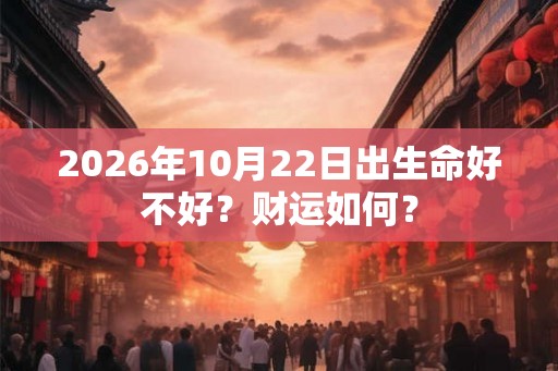 2026年10月22日出生命好不好？财运如何？