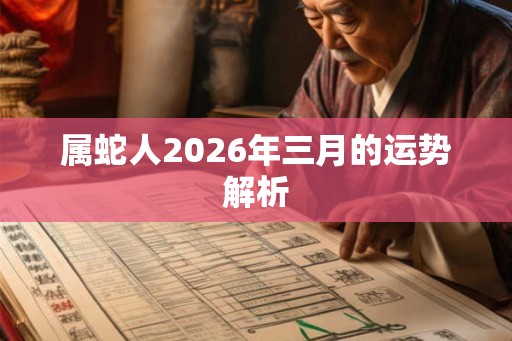 属蛇人2026年三月的运势解析 属蛇人2026年三月的运势解析