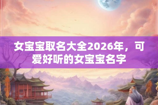女宝宝取名大全2026年，可爱好听的女宝宝名字