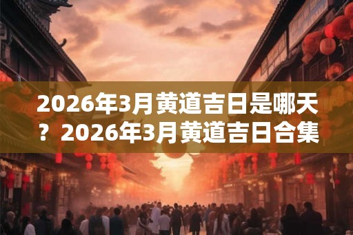 2026年3月黄道吉日是哪天？2026年3月黄道吉日合集
