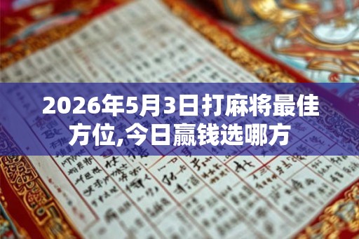 2026年5月3日打麻将最佳方位,今日赢钱选哪方 2026年5月3日打麻将最佳方位,今日赢钱选哪方