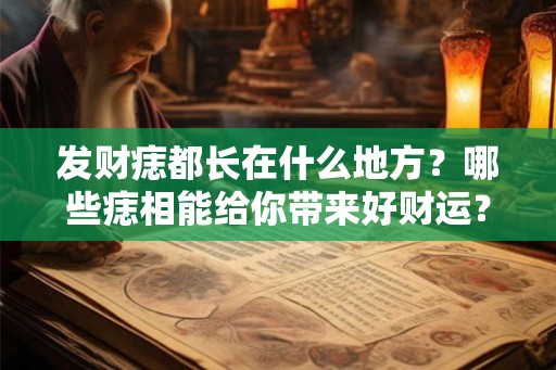 发财痣都长在什么地方？哪些痣相能给你带来好财运？