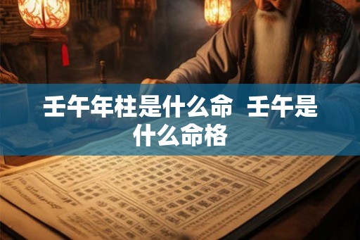 壬午年柱是什么命 壬午是什么命格 壬午年柱是什么命 壬午是什么命格