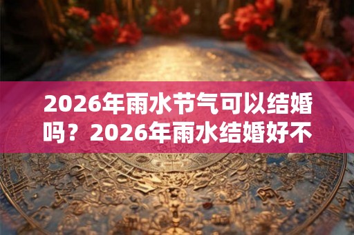 2026年雨水节气可以结婚吗？2026年雨水结婚好不好？