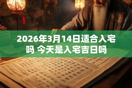 2026年3月14日适合入宅吗 今天是入宅吉日吗