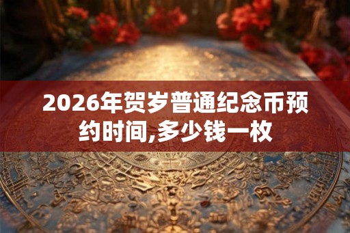 2026年贺岁普通纪念币预约时间,多少钱一枚