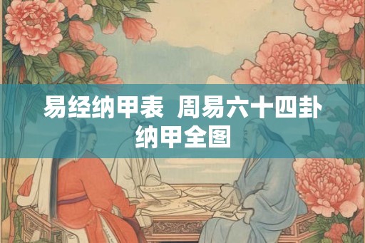 易经纳甲表 周易六十四卦纳甲全图 易经纳甲表 周易六十四卦纳甲全图