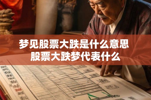 梦见股票大跌是什么意思 股票大跌梦代表什么 梦见股票大跌是什么意思 股票大跌梦代表什么