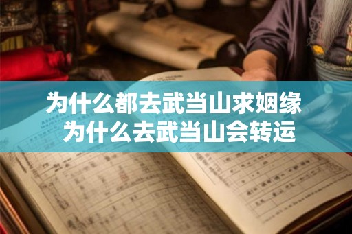 为什么都去武当山求姻缘  为什么去武当山会转运