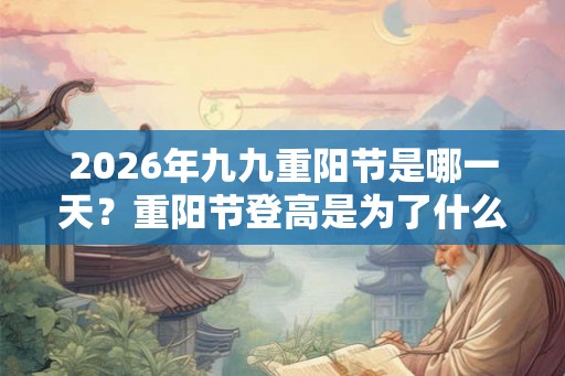 2026年九九重阳节是哪一天？重阳节登高是为了什么？