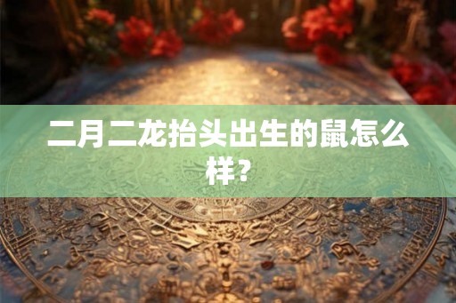二月二龙抬头出生的鼠怎么样？