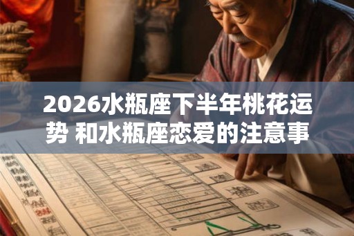 2026水瓶座下半年桃花运势 和水瓶座恋爱的注意事项
