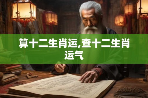算十二生肖运,查十二生肖运气