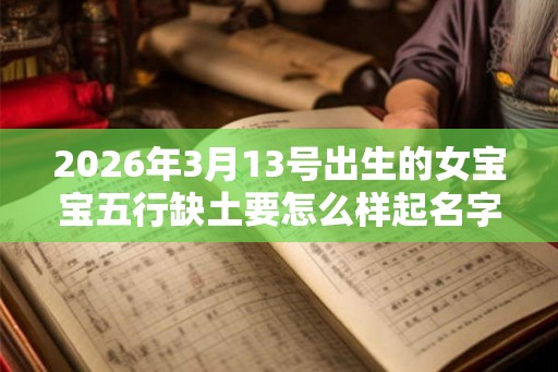 2026年3月13号出生的女宝宝五行缺土要怎么样起名字