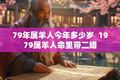 79年属羊人今年多少岁  1979属羊人命里带二婚