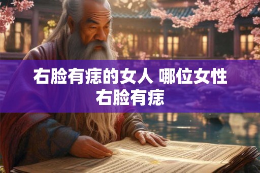 右脸有痣的女人 哪位女性右脸有痣 右脸有痣的女人 哪位女性右脸有痣