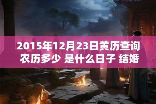 2015年12月23日黄历查询 农历多少 是什么日子 结婚吉时