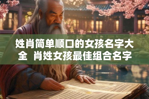 姓肖简单顺口的女孩名字大全  肖姓女孩最佳组合名字